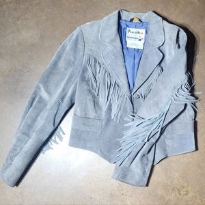Pioneer wear leather fringe jacket